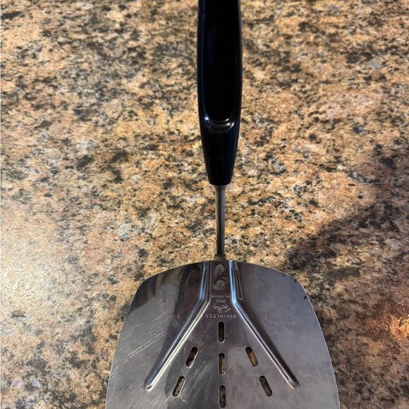 Vintage Foley MPLS Wide Curved Slotted Spatula Lifter Turner Flipper Stainless - Picture 3 of 9